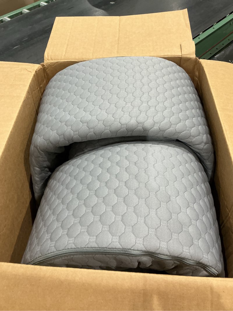 Condition photo showing Good Condition for euhams queen size bed wedge pillow - bed gap filler mattress wedge headboard pillow close the gap 0-7" between your headboard and mattress or wall for sleeping backrest pillow (60"x10"x6" gray) grey queen(10 in x6 in x60 in-big)