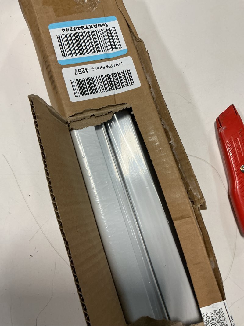 Condition photo showing Good Condition for LazBlinds No-Drill Cordless Zebra Blinds - Dual Layer Light Filtering & Room Darkening, Free-Stop Lift, Easy Install, Day & Night Privacy with Valance for Window 28.5" W x 72" H, Black 28.5"W x 72"H Black