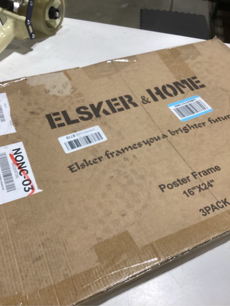 Condition photo showing New/Like New for ELSKER&HOME 16x24 Poster Frame 3 Pack, White Picture Frame for Horizontal or Vertical Wall Mounting,