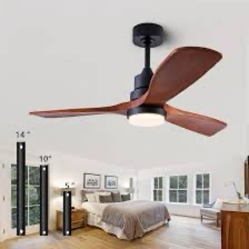 solid wood ceiling fan with light