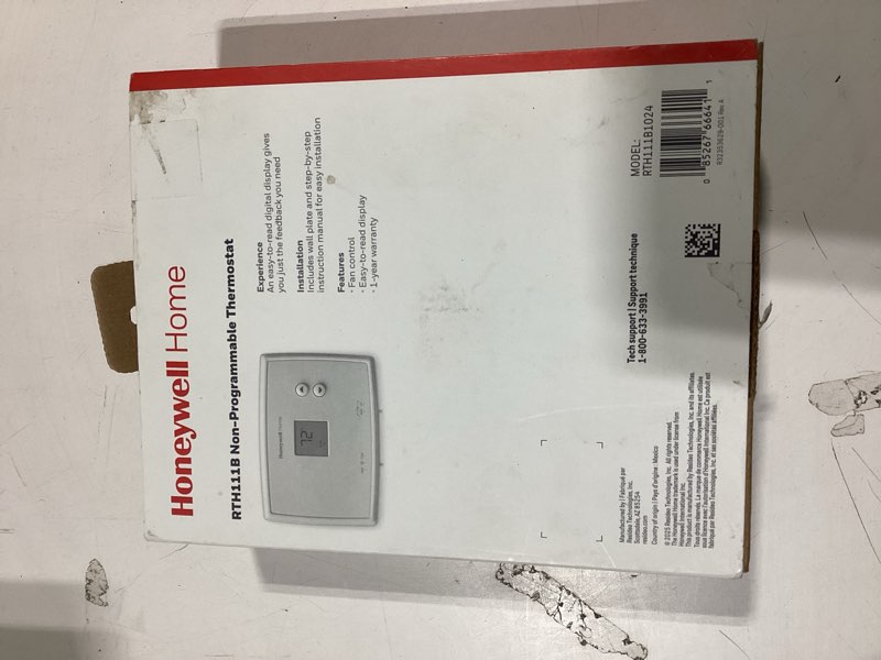 Condition photo showing As Is for Honeywell Home RTH111B 24-Volt Electronic Non-Programmable Thermostat Single-Stage Heating/ MISSING PARTS