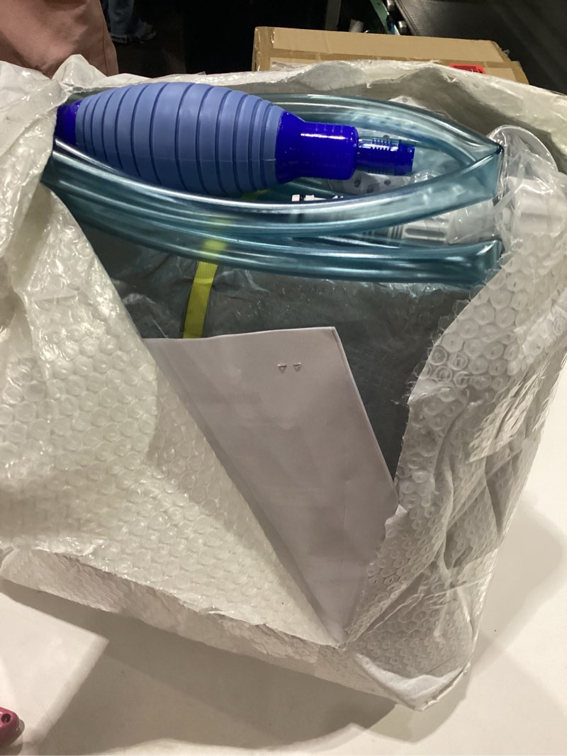Condition photo showing New/Like New for 21 ft pool covers for above ground pools with automatic siphon drain, extra thick heavy-duty round winter pool cover, stop waterlogging, 2-in-1 tear-proof uv-resistant pool tarps with pulley and cab blue 21ft