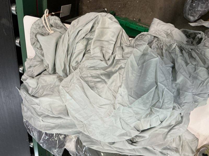Condition photo showing Good Condition for classic organic percale fitted sheet set solid: light grey size: king