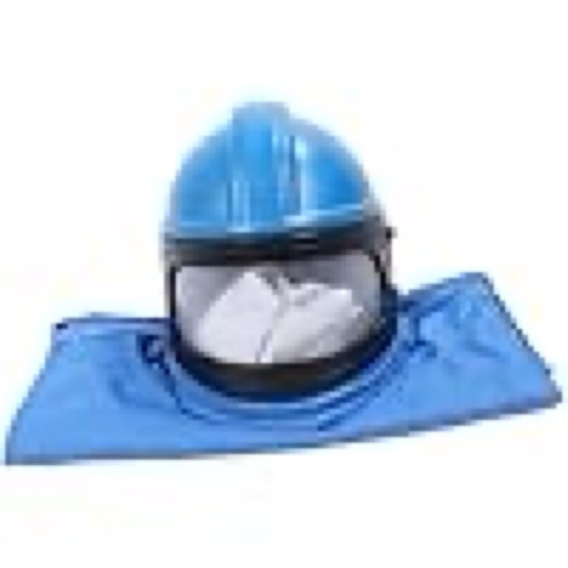 Helmet Hood Sandblasting Sandblaster Air Supply, Quality ABS Material, Double Layered Lens, Lightweight Sleeveless Suit, Airflow Guide Groove, Suitable for Harsh Construction,