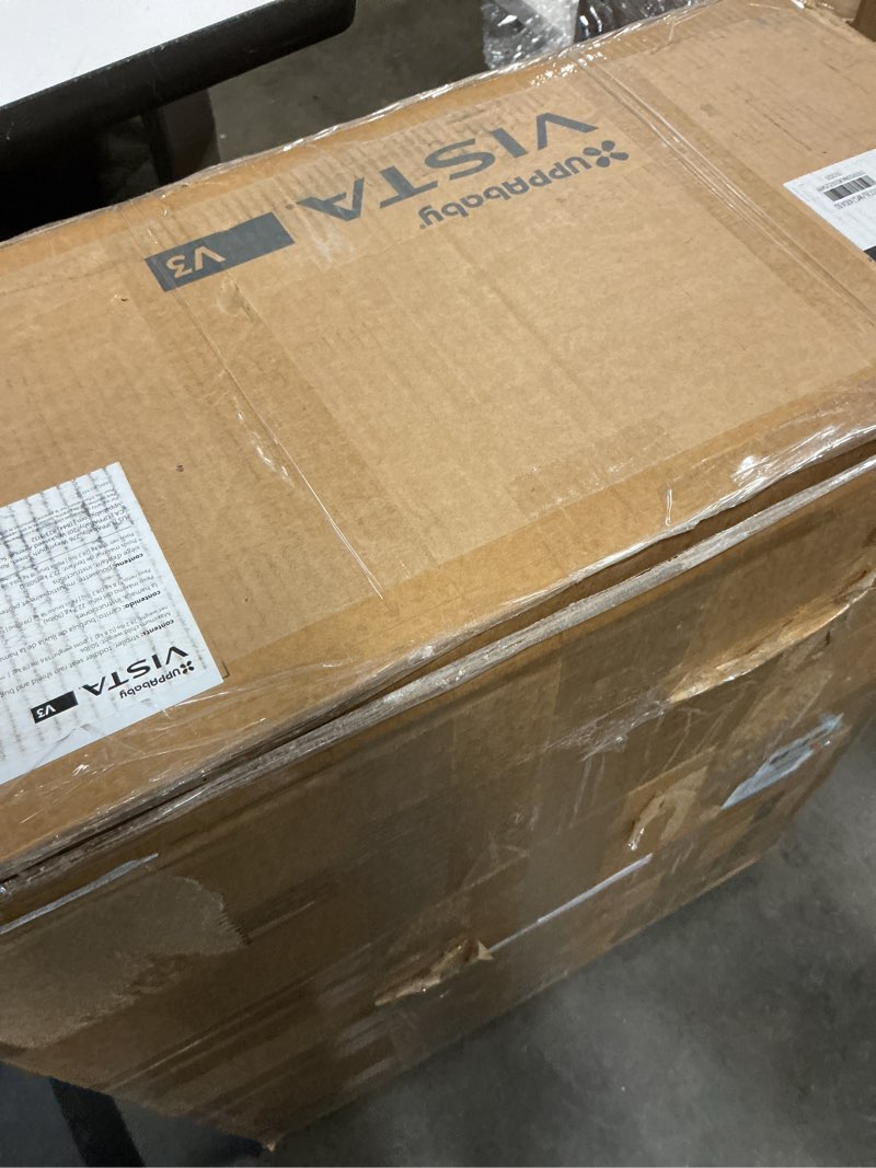 Condition photo showing As Is for UPPAbaby Vista V3 Stroller - Full-Size Single-to-Double Stroller System - Toddler Seat, Bug Shield, Rain Shield, and Storage Bag Included - Jake (Charcoal/Carbon Frame/Black Leather) Vista V3 Stroller Jake (Charcoal)