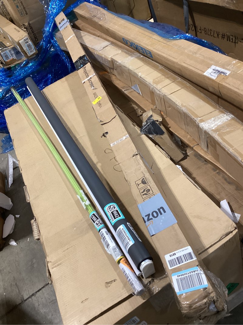 Condition photo showing Good Condition for 100INCH Manual Pull Down White Projector Screen 16:9 1.2 Gain Retractable Auto-Locking 4K 8K 3D Ultra HD for Home Theater Movie Office Game Projection Screen with Slow Retract Mechanism 100-Inch 16:9 (Slow retraction)