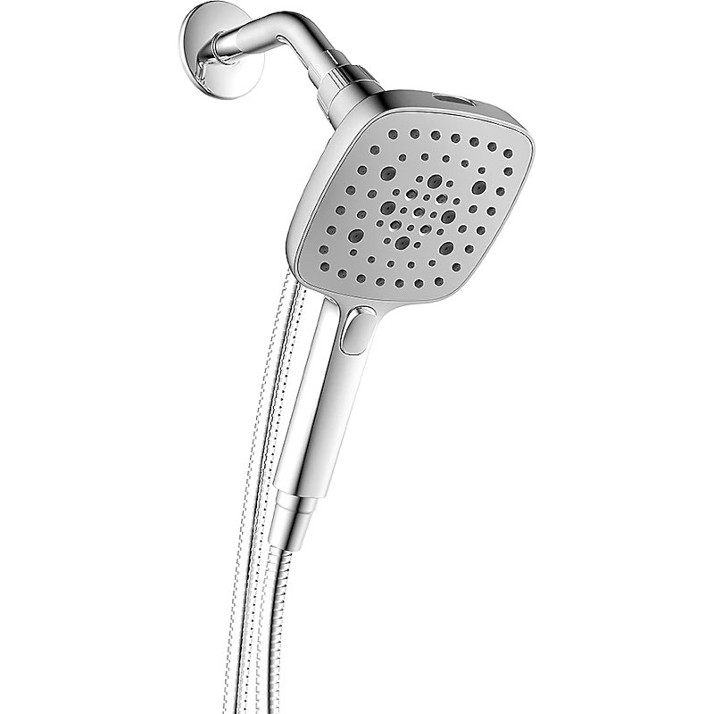 allen + roth somerton 4 -spray polished chrome 5.15-in handheld shower head 1.8 gpm