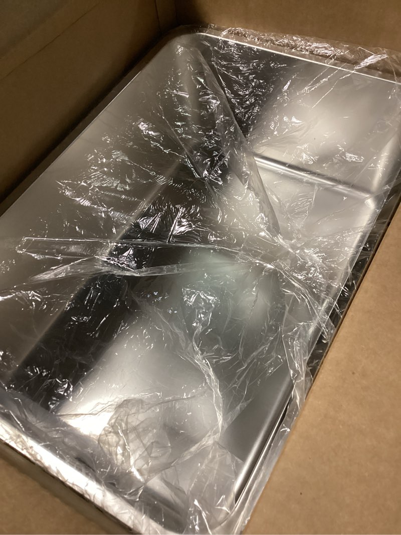 Condition photo showing Good Condition for Stainless Steel Litter Box,XXL Metal Cat Litter Box for Big Cats 8IN Deep, Cat LitterBox High Sided Pet Toilet Easy to Clean,Cats Litter Pan for Adult Cats,Non Stick, No Smell 23.6" L x 15.7" W x 8" H