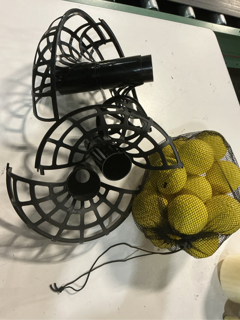 Condition photo showing As Is for upgraded electronic baseball pitching machine with tripod/8 balls for youth - adjustable angles & speeds,ac powered & battery powered?ideal for beginner batting & fielding training ks01withtripod