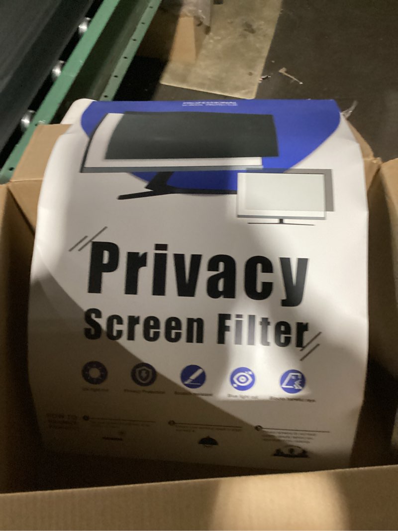 Condition photo showing New/Like New for [2-pack] 27 inch privacy screen for computer monitor 16:9 aspect ratio, eye protection anti blue light glare shield, 27inch removable black blackout anti spy desktop security private filter 27''(16:9)