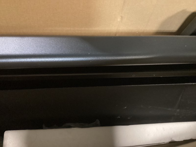 Condition photo showing As Is for portable treadmill with incline, 3.0hp walking pad with handle bar, 3-in-1 foldable treadmill for home office small space with quiet brushless, 300 lbs capacity silver black1