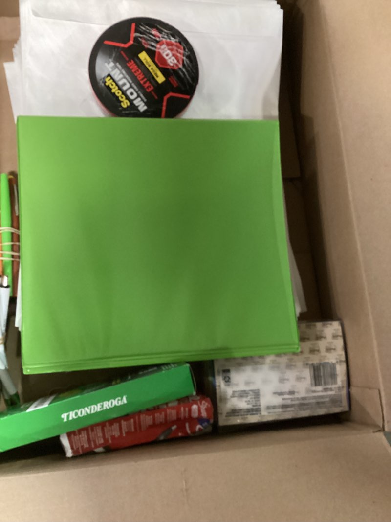 Condition photo showing Good Condition for Assortment of school and office supplies