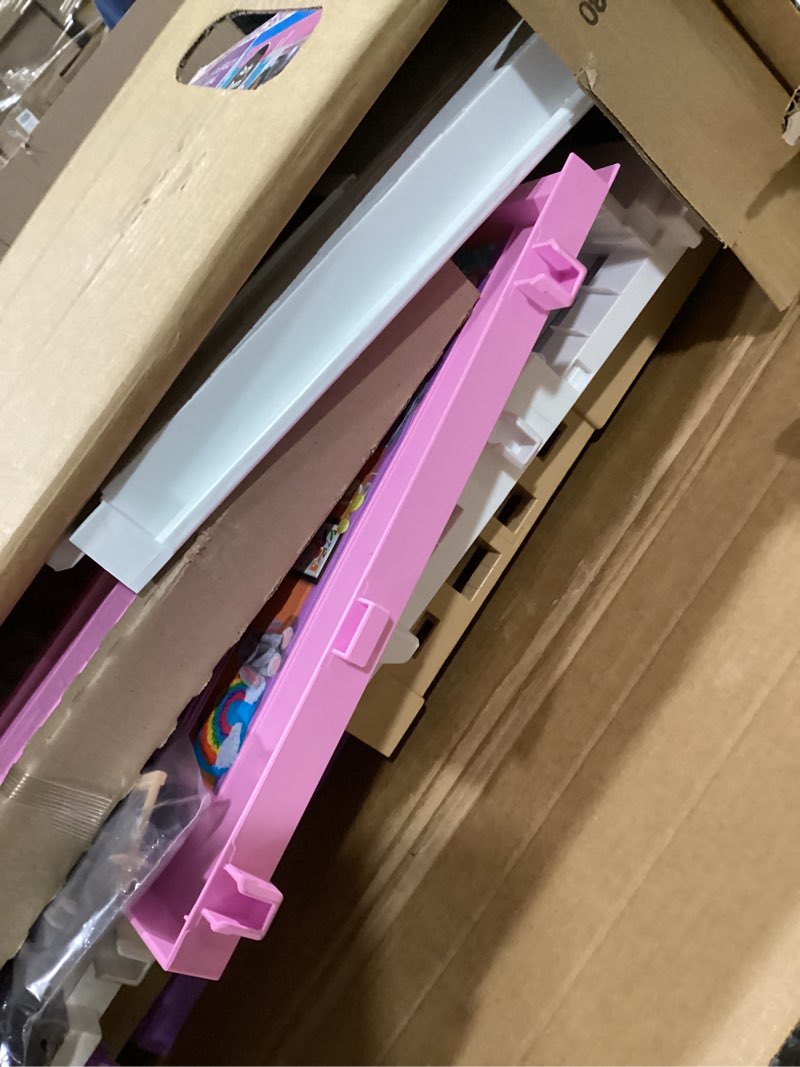 Condition photo showing As Is for barbie dreamhouse dollhouse with 75+ accessories and wheelchair accessible elevator, 10 play areas, 3 custom light settings & music (amazon exclusive)