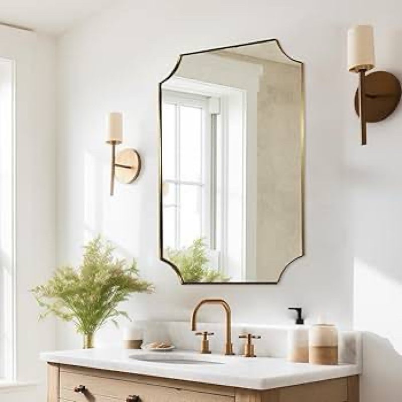 andy star  mirror gold 36\"x48\" large g...r, ideal for home remodel t04-s10-ce3648g