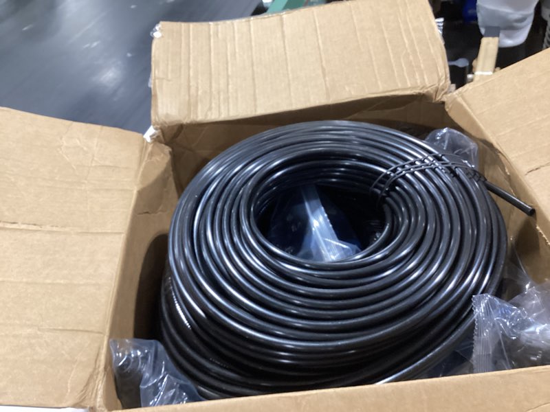 Condition photo showing Good Condition for mixc 300ft drip irrigation system kit, automatic garden misting watering system with 100ft 1/2" & 200ft 1/4" irrigation tubing, fitting, adjustable emitter for greenhouse lawn raised bed potted plant 100ft main tube+200ft 1/4'' tube