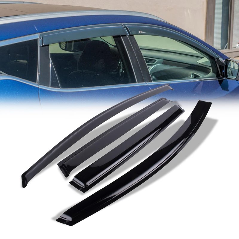 Rain Guards for Car Windows Compatible with 2011-2020 Toyota Sienna 4-Door,Smoke Tape-on Type Windows Visors Sun/Rain Guards,4PCS Slim Style Side Window Wind Deflectors