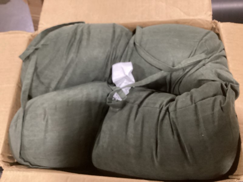 blazing needles solid microsuede swivel rocker chair cushion, 48" x 24", hunter green hunter green 1