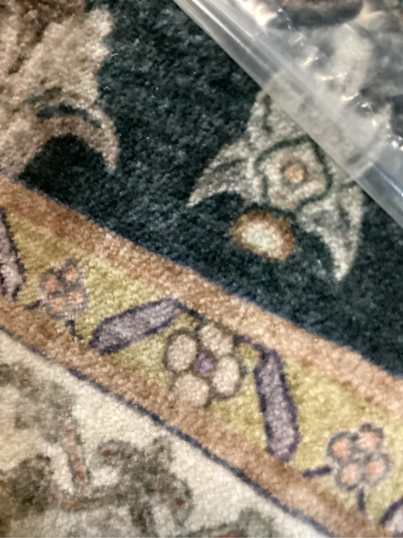 Condition photo showing Good Condition for releany area rugs 2'x6' runner rug non slip washable for kitchen hallway bedroom beside laundry room bathroom rug, floor carpet, vintage black brown neutral black/vintage/beige 2' x 6' (runner)