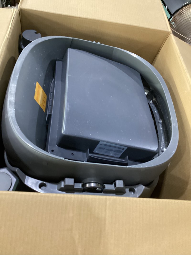 Condition photo showing As Is for automatic litter box self cleaning, feelneedy open-top smart cat litter box with app control, odor-free safety sensor design for 1-3 cats, includes waste bags