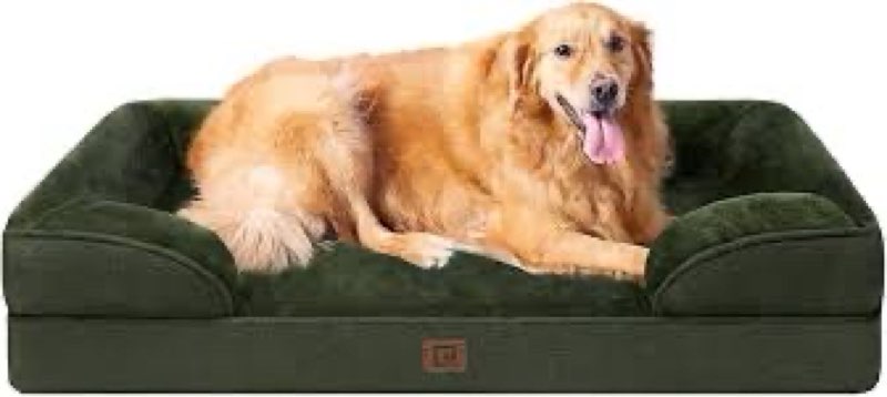 EHEYCIGA Orthopedic XXL Dog Bed for Extra Large Dogs, Waterproof Memory Foam Couch Bed with Sides, N