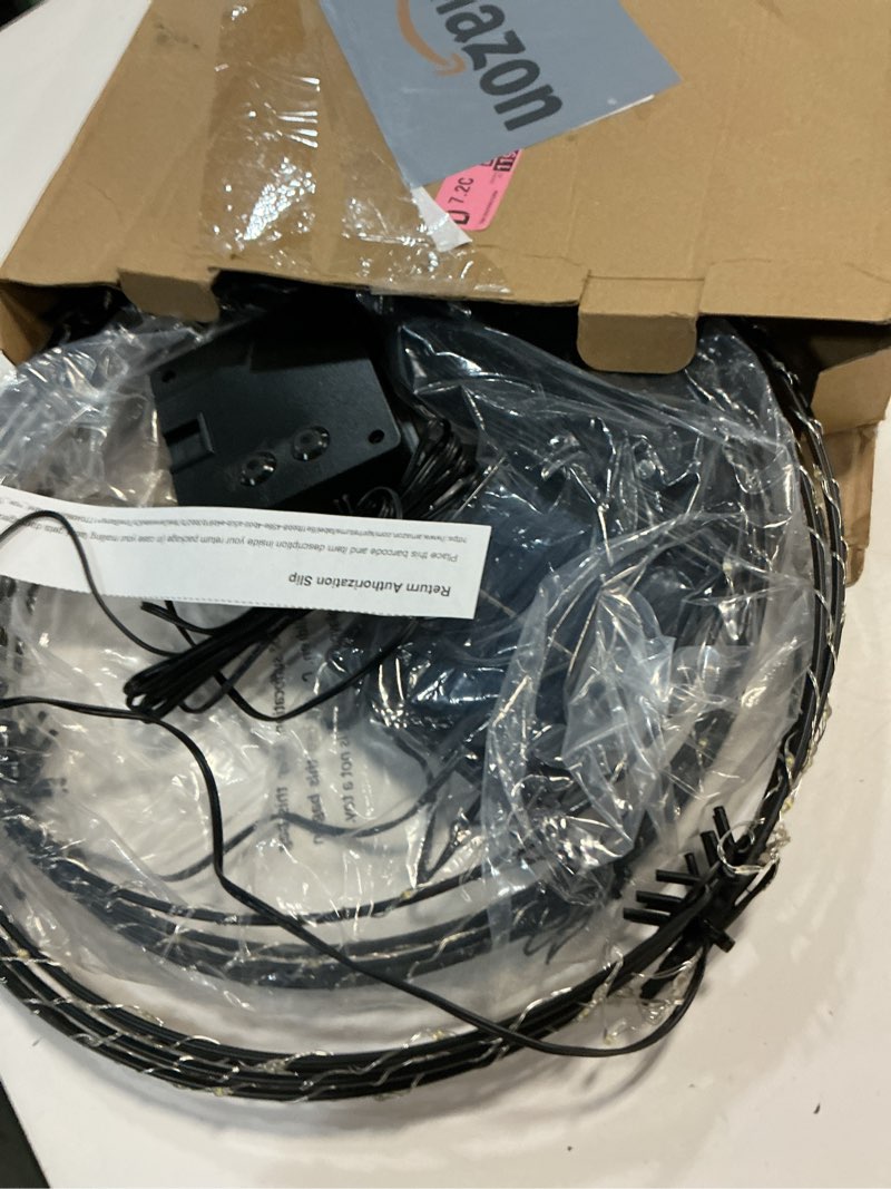 Condition photo showing Good Condition for Joomer 2 Pack Christmas Ball Lights, 13IN & 11IN Foldable Metal Sphere Light, Connectable Waterproof 8 Modes with Timer, Hanging Tree Globe Lights for Holiday Christmas Decorations (Warm White) Warm White Plugin (13in+11in)