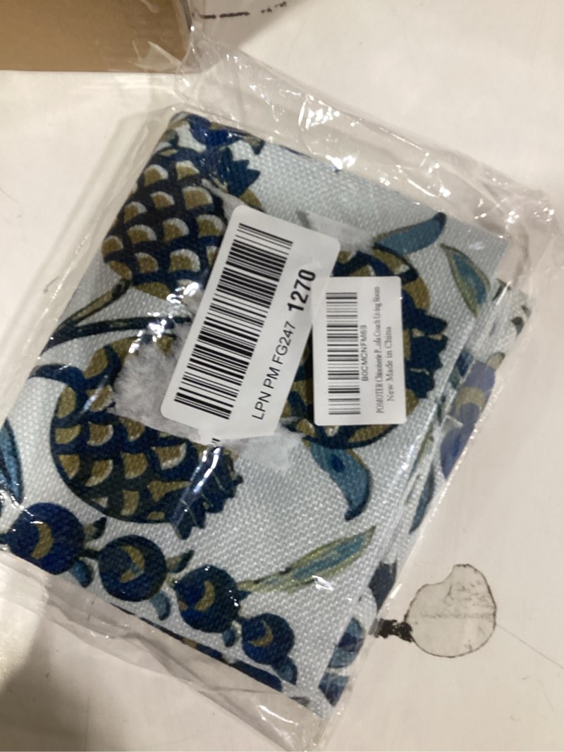 Condition photo showing Good Condition for POMOTER Chinoiserie Pillow Cover 18"x18" Thibaut Blue Flower Beige Pillow Covers Linen Flower Throw Pillow Covers Farmhouse Pillowcase Cushion Covers for Sofa Couch Living Room