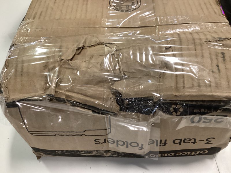 Condition photo showing As Is for Office Depot File Folders, 1/3 Cut, Letter Size, Manila, Pack Of 250, 645927