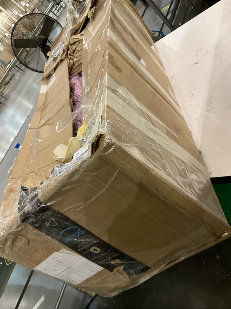 Pre-Lit 7.5ft Pink Christmas Tree with 1600 PVC Tips & 600 Multicolor Lights, Auto-Hinged Artificial