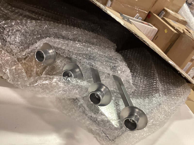 Condition photo showing Good Condition for Large Metal Silver Coated Hanukkah Menorah 3 Ft. for Synagogue Medium