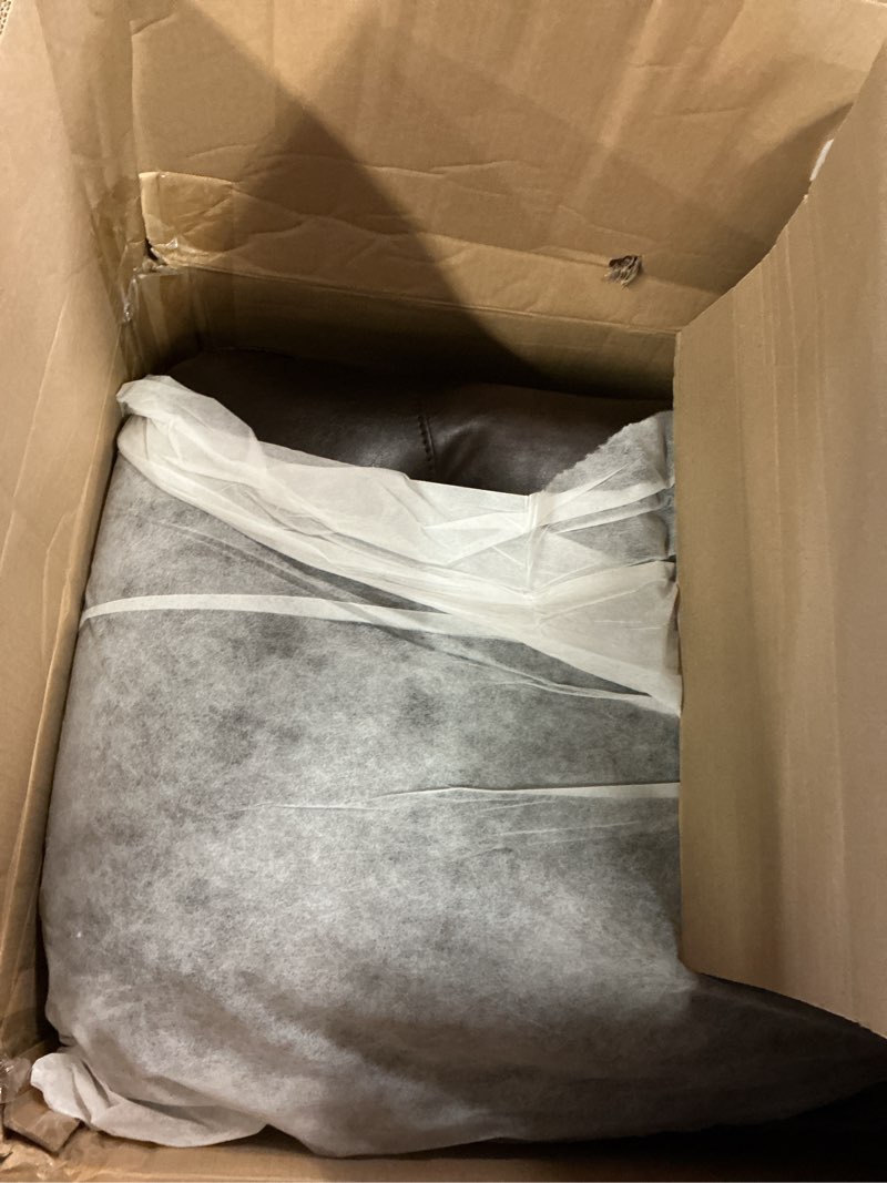 Condition photo showing As Is for Power Recliner Chair with Adjustable Headrest and Footrest, Leather Reclining Chair with USB/Type-C Charging, Modern Electric Recliner for Adults Living Room Bedroom Espresso