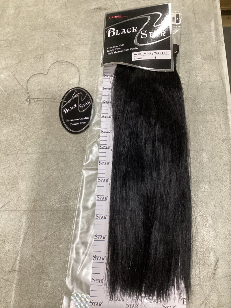 Black Star Minky Yaki 12”  Tangle Free 100% human Hair quality 