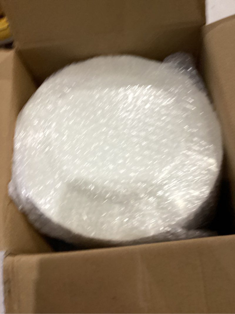 Condition photo showing As Is for 120pcs ivory white plastic plates, heavy duty disposable party plate with gold rim, fancy 60 dinner & 60 dessert plates for parties and wedding ivory white 120pcs