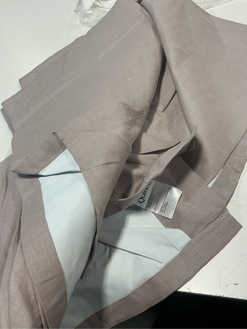 Condition photo showing Good Condition for quince european linen true blackout curtain 48x84in