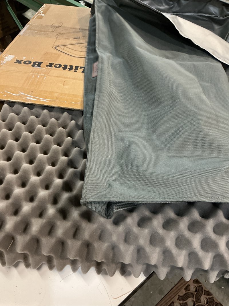Condition photo showing Good Condition for (30x20x3 inches)outdoor dog bed for medium dogs, waterproof dog crate mat orthopedic egg crate foam pet bed with washable removable oxford cover, grey 35.0\"l x 22.0\"w x 3.0\"th grey