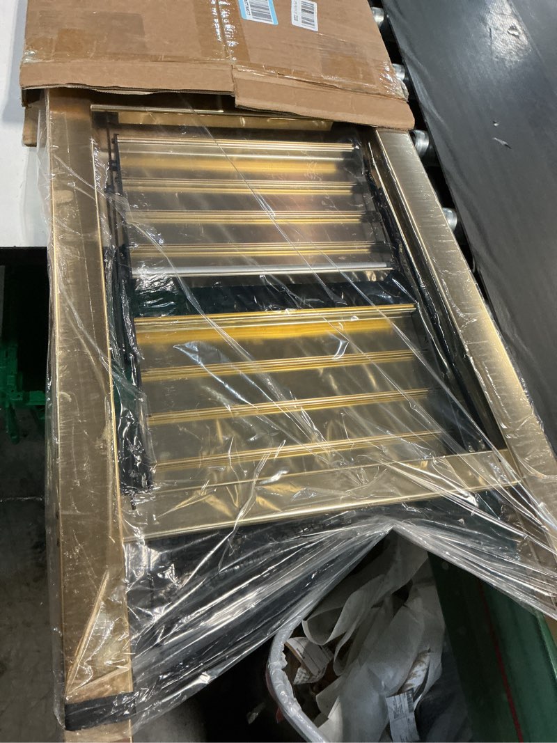 Condition photo showing New/Like New for HillhutApex 3 Step Foldable Aluminum Step Ladder with Handgrip, Anti-Slip Pedal, 330 lbs Capacity, Lightweight & Portable for Home, Kitchen, Office, Garage (Gold)