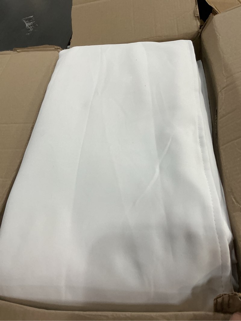 Condition photo showing Good Condition for RYB HOME 3-in-1 Soundproof - Blackout - Thermal Insulation Living Room Divider Curtains, Large Window Noise Blocker Curtains for Bedroom Home Theatre Apartment, Pure White, W 52 x L 102, 4 Pcs 52\\\"W x 102\\\"L (Pack of 4)Pure White