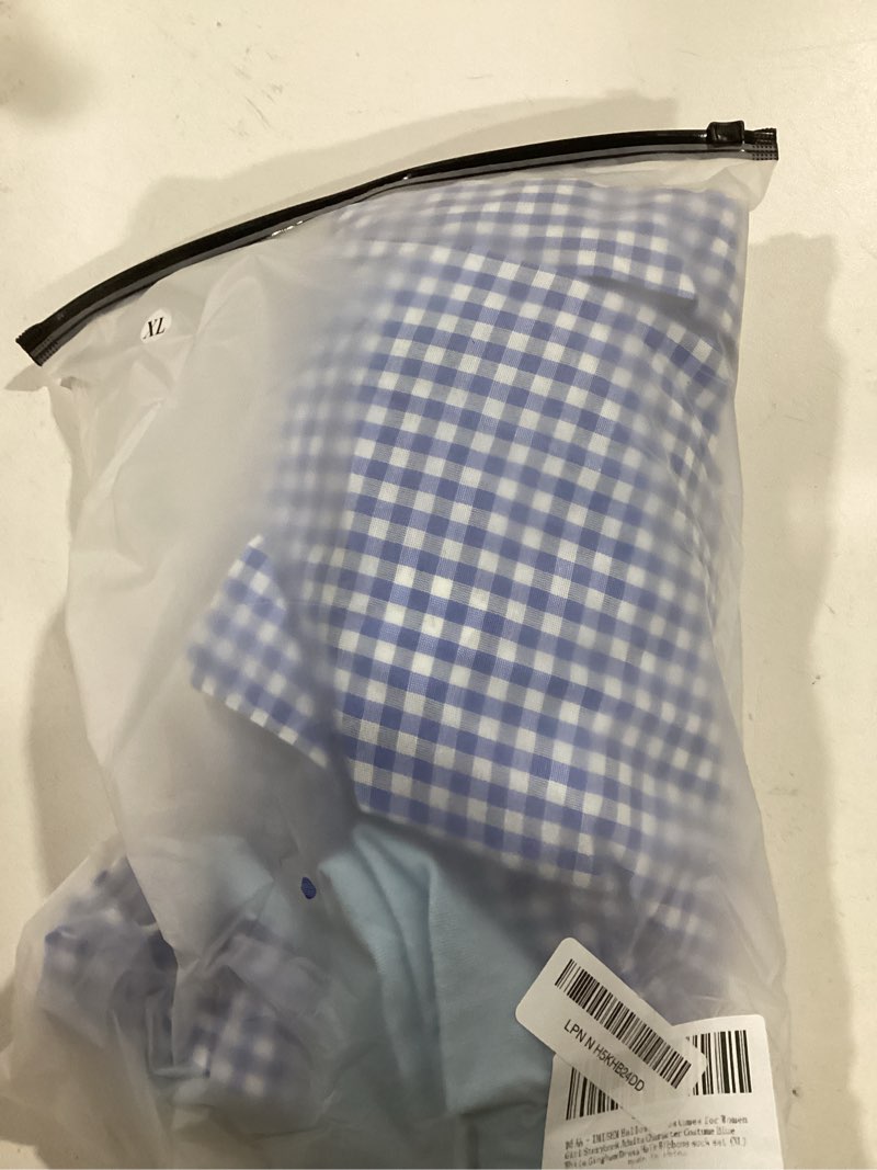 imishm halloween costumes for women girl storybook adults character costume blue white gingham dress