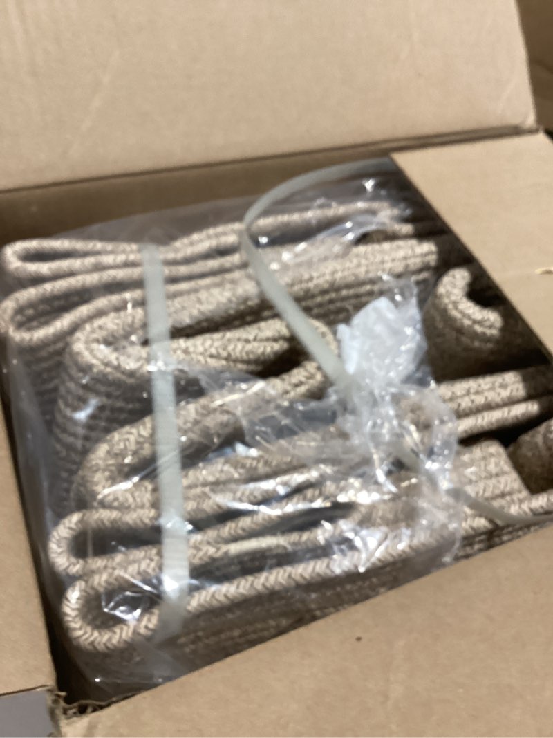 Condition photo showing New/Like New for Large Storage Baskets for Organizing, Closet Shelf Baskets for Clothes Blanket Towels, Baby Nursery, Toy Bins Box, Woven Rope Baskets, 17 x 13 x 7.5”, 4 Packs Mixed Brown 4pcs-L17×W13×H7.5" Natural