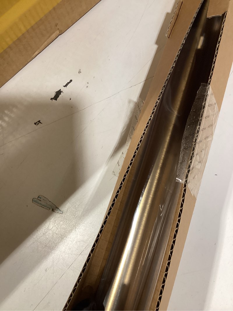 Condition photo showing Good Condition for ivilon drapery window curtain rod - end cap style design 1 inch pole. 28 to 48 inch color warm gold 28 to 48 in.