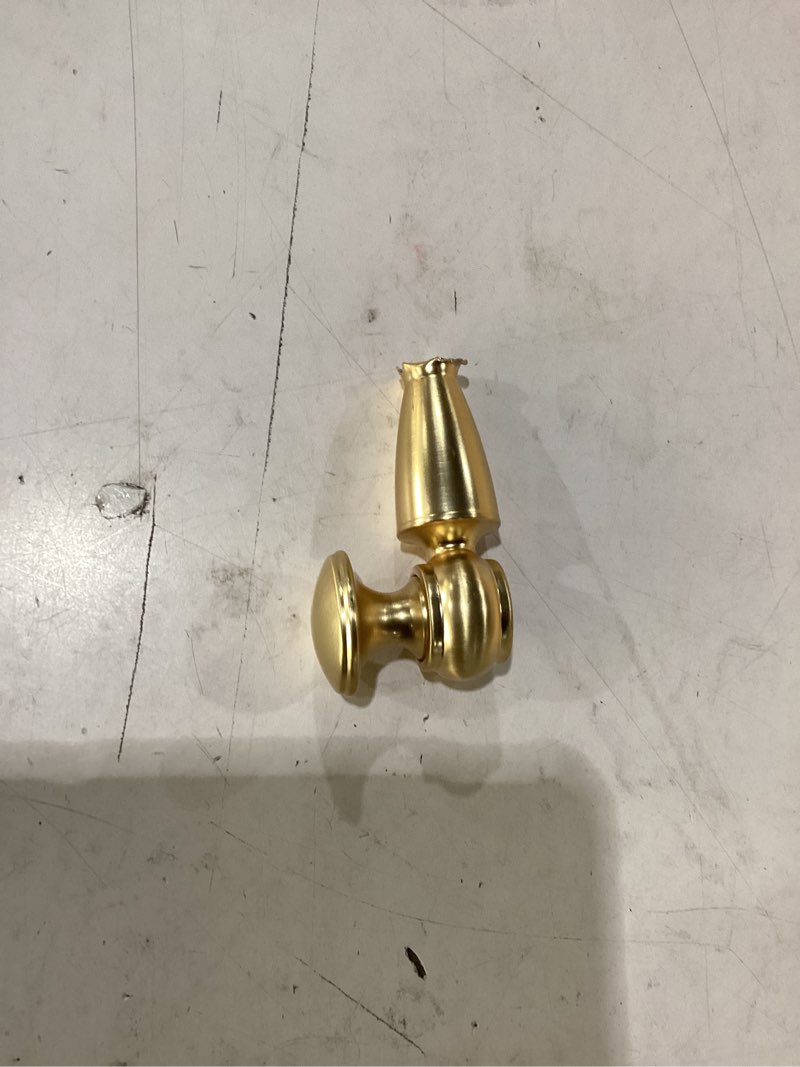 Condition photo showing As Is for 24in gold towel rod **damaged parts**