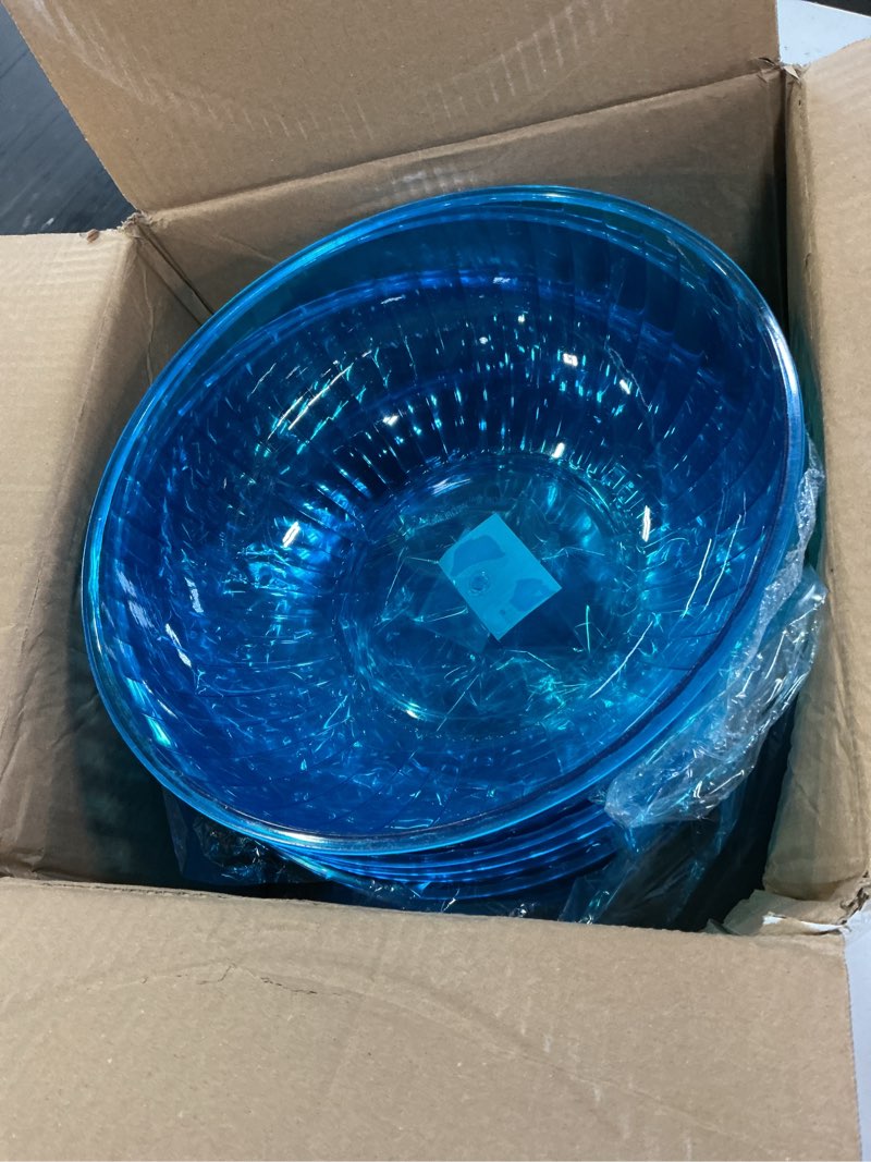 Condition photo showing Good Condition for party essentials n192605 heavy duty brights plastic large serving bowl, 192-ounce capacity, neon blue (case of 6)