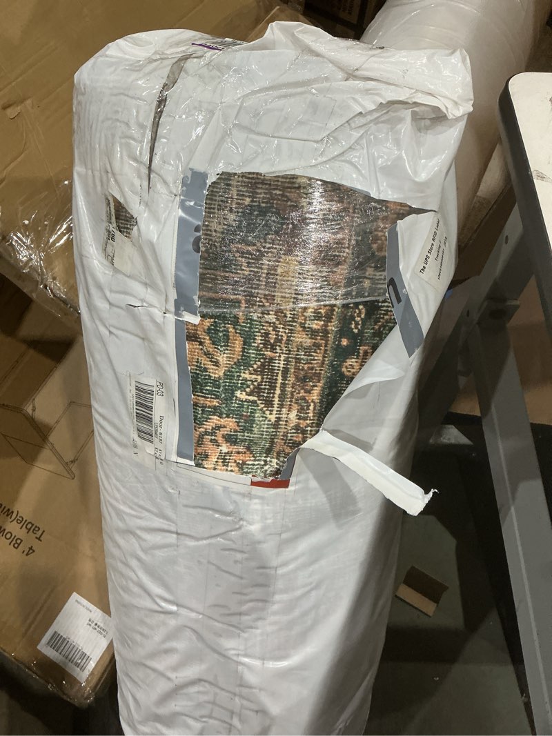 Condition photo showing Good Condition for loloi margot collection mat-02 terracotta/lagoon 8'-6" x 11'-6" area rug feat. cloudpile, no-shed easy clean large patterned area rug for living room, bedroom, dining area terracotta / lagoon 8'6" x 11'6" (rectangular)