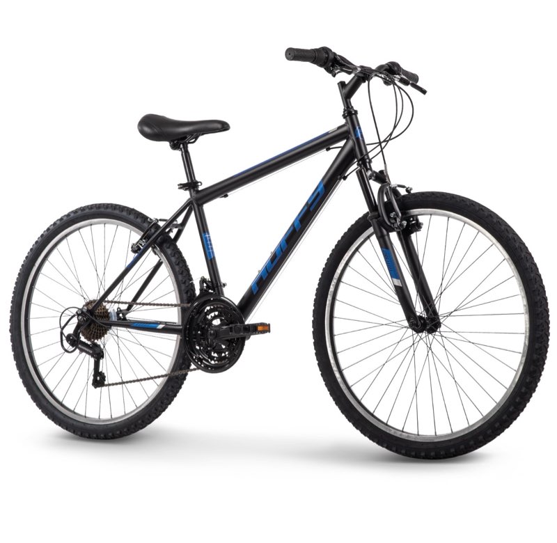 Huffy Stone Mountain Hardtail Mountain Bike for Boys/Girls/Men/Women, 20"/24"/26" Sizes, 6 or 21 Speed Shimano Twist Shifting, Front or Dual Suspension, Comfort Saddle, Sleek Colors