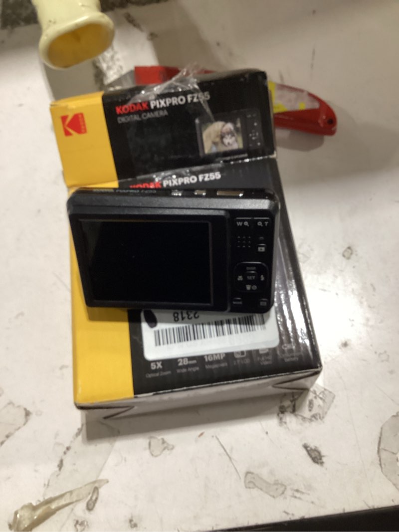 Condition photo showing Good Condition for kodak pixpro fz55-bk 16mp cmos sensor digital camera 5x optical zoom 28mm wide angle 1080p full hd video 2.7" lcd vlogging camera (black)