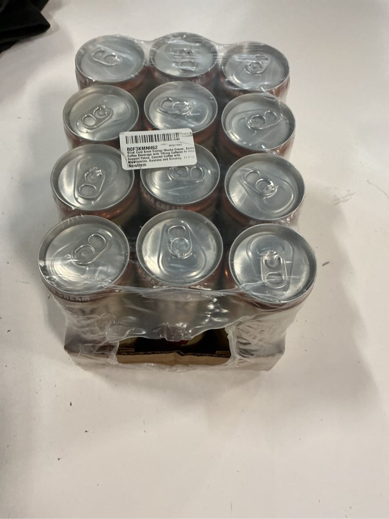 Condition photo showing New/Like New for Best by 10/23/25 SToK Cold Brew Energy Mocha Cream, Energy Coffee Beverage with 195mg Caffeine to Help Support Focus, Canned Coffee with B-Vitamins, Guarana and Ginseng, 11 fl oz, 12pk