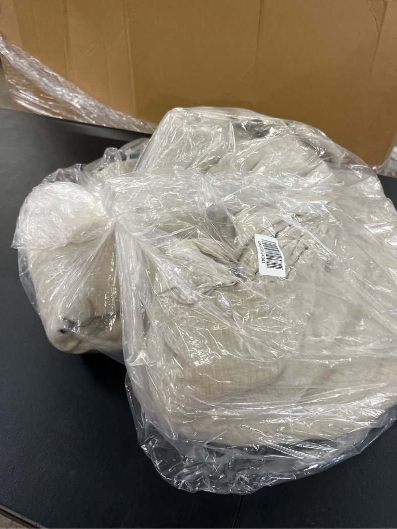 Condition photo showing Good Condition for european linen chambray duvet cover set, king, natural