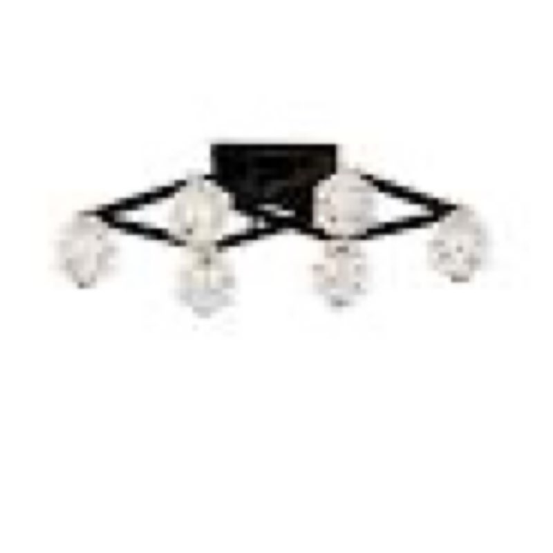 6-Light Crystal Ceiling Light for Dining Room, Modern Ceiling Lamp ... D1007BL-6
