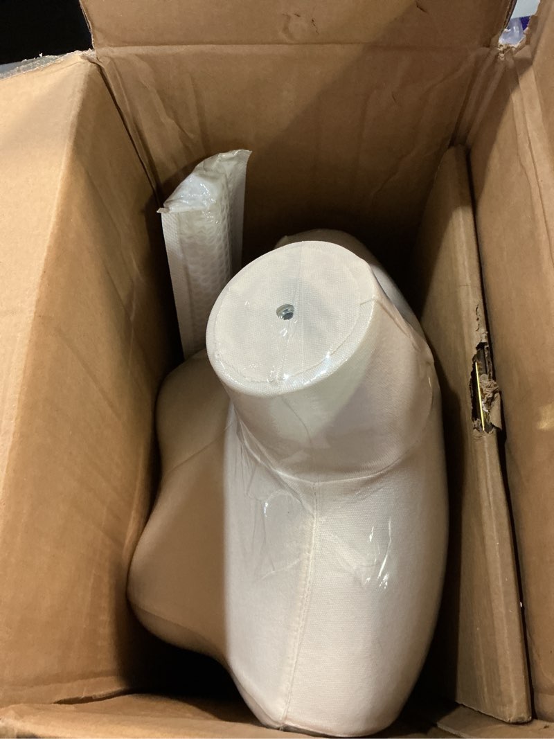 Condition photo showing New/Like New for female mannequin torso dress forms for sewing manicanequin body gold metal stand detachable head for clothing dress jewelry display, no hands female without hand