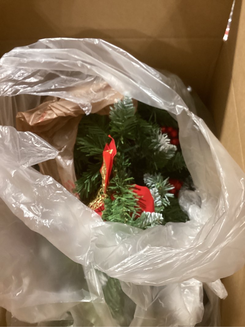 Christmas Garland with Lights, 50 LEDs 9FT Prelit Garland Battery Operated Outdoor Indoor Christmas Decorations Lighted Garland for Stairs Railing Fireplace Mantle Front Door Home Holiday Decor