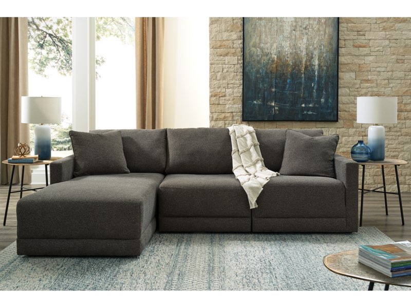 ( incomplete similar )Evey 3-Piece Modular Sectional with Chaise